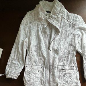 Women's White Prosper&Denne Jacket Eyelet Size M